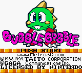 Classic Bubble Bobble (USA) Title Screen